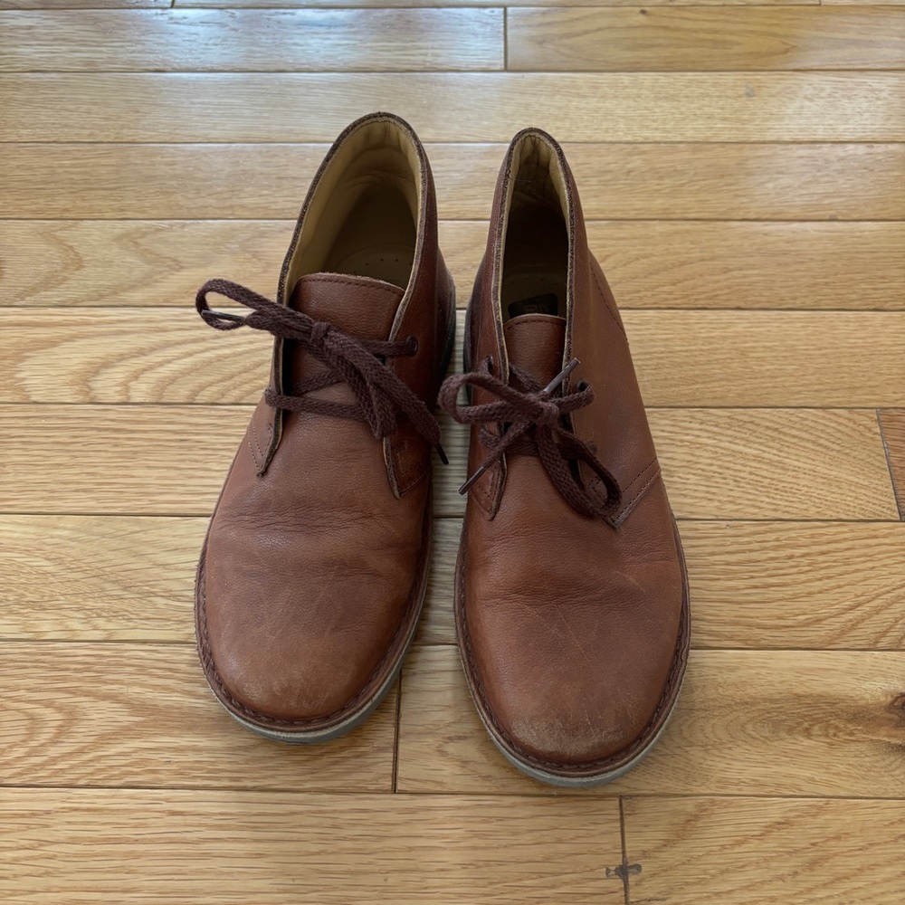 🍂 Clarks Children’s Leather Desert Boots - Cognac - Size 2
